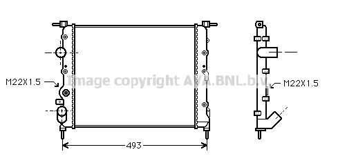 AVA QUALITY COOLING Радиатор, охлаждение двигателя RTA2197